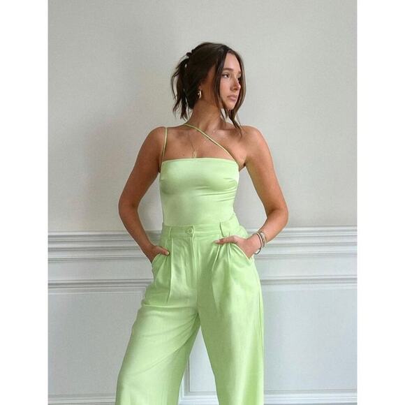 WeWoreWhat Strappy Bodysuit Sharp Green Size S - Picture 4 of 7